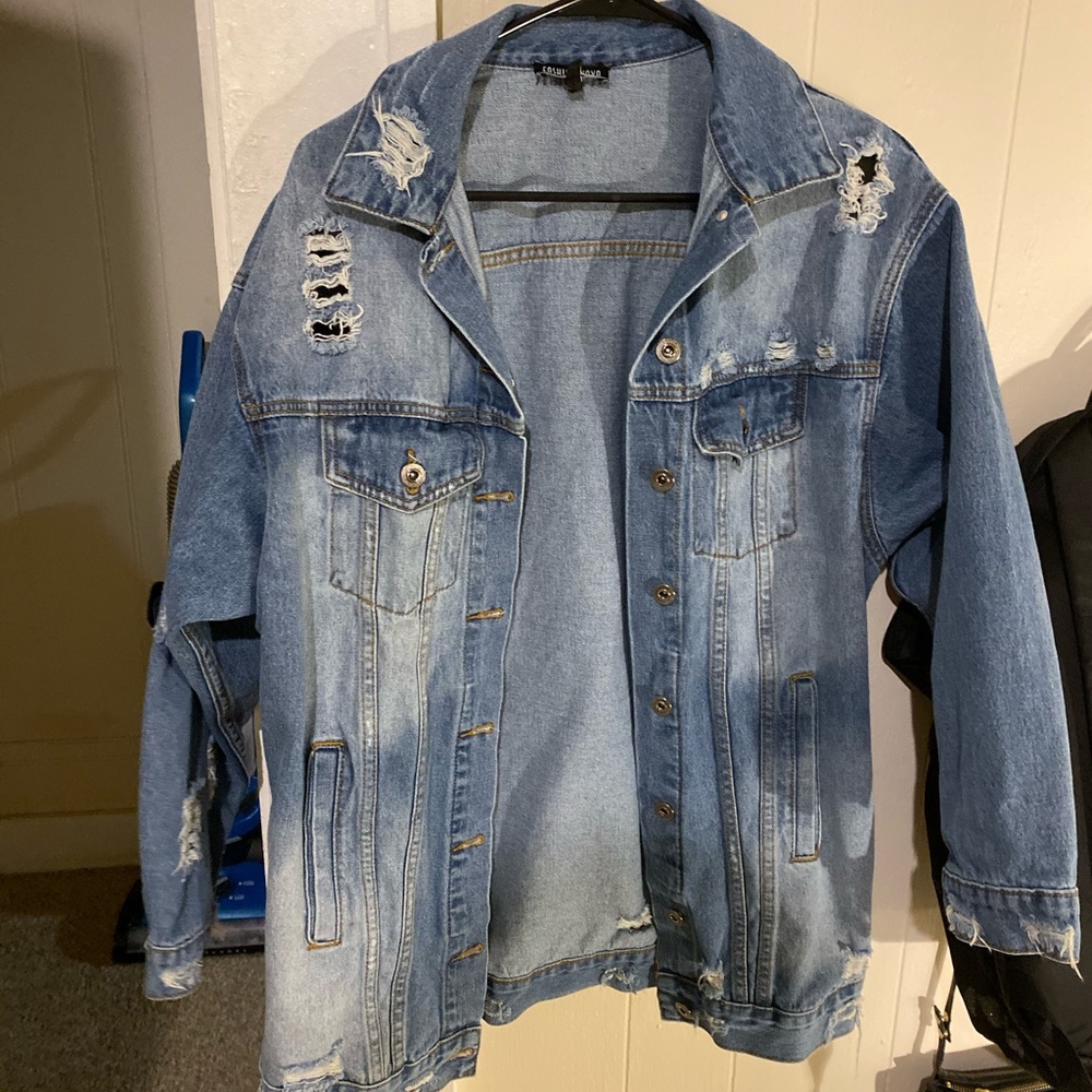 Oversized jean jacket